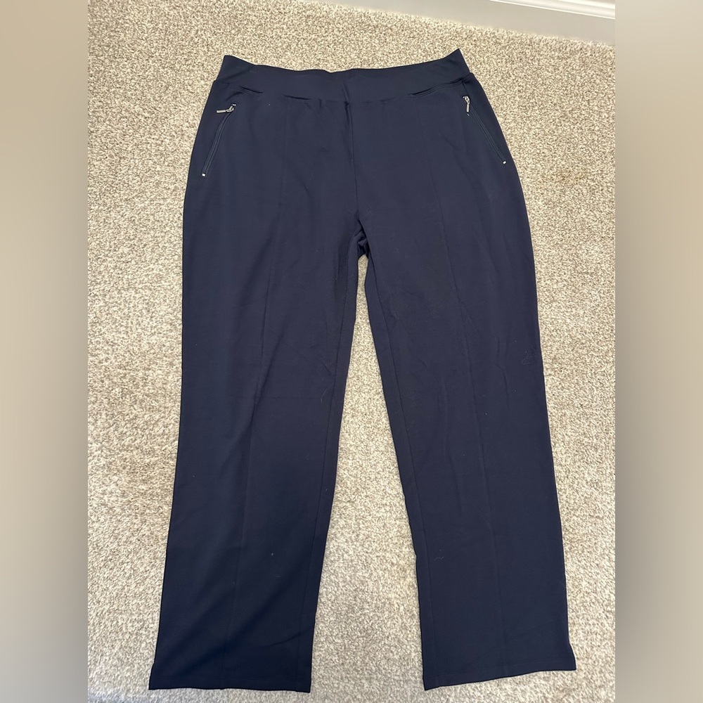 Women’s‎ CJ Banks Navy Straight Leg Pant